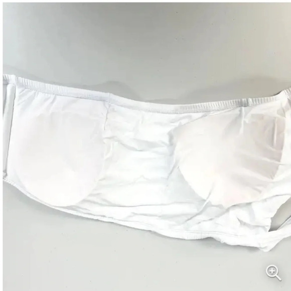 Andie Plus Size XXXL White Wyndwood Ribbed One Shoulder Bikini Top NWT - Picture 4 of 6